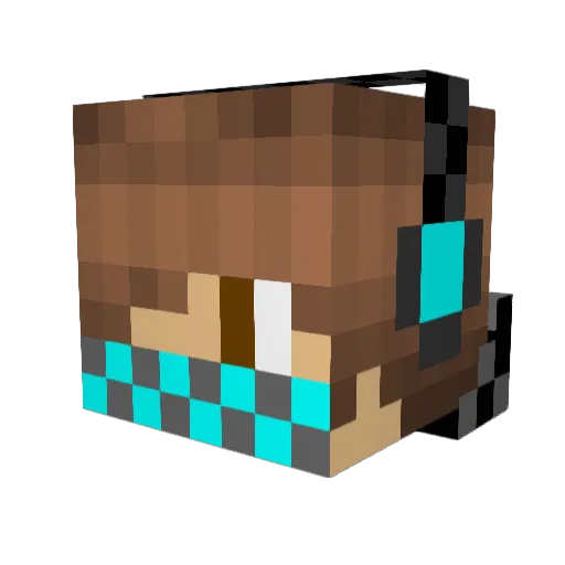 Piacsso Minecraft avatar head, 3D render