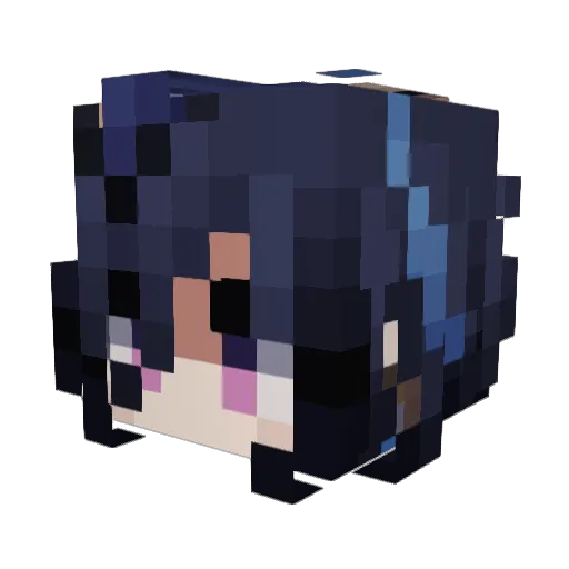 Pialoia Minecraft avatar head, 3D render