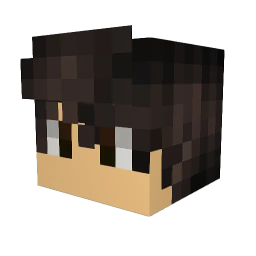 Piano07 Minecraft avatar head, 3D render