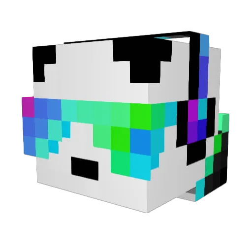 PianoAnemoneX Minecraft avatar head, 3D render