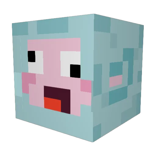 PianoMan2008 Minecraft avatar head, 3D render