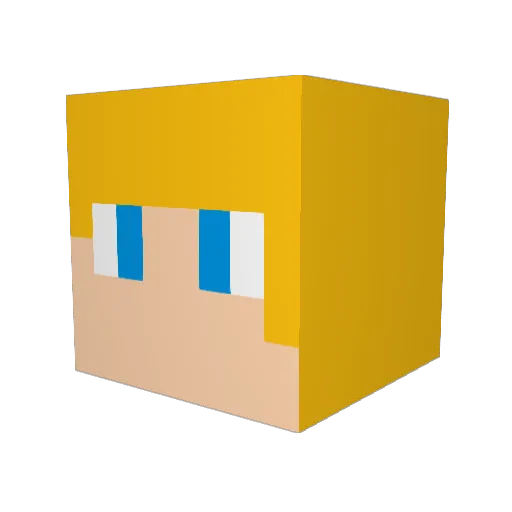 PianoSoda2011 Minecraft avatar head, 3D render