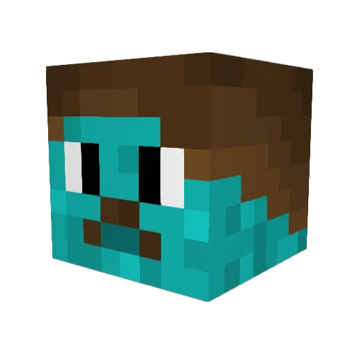 Piasiu Minecraft avatar head, 3D render