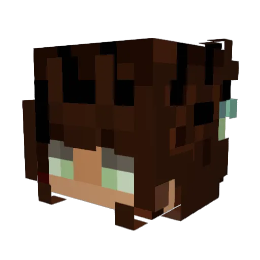 Pibin333 Minecraft avatar head, 3D render