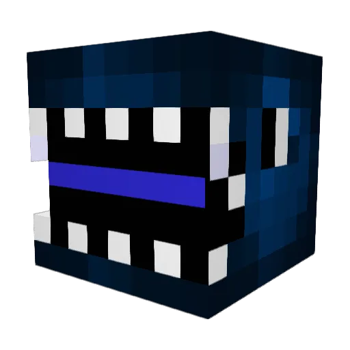 Piboo Minecraft avatar head, 3D render