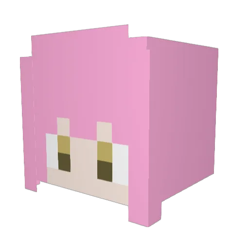 Piboshi Minecraft avatar head, 3D render
