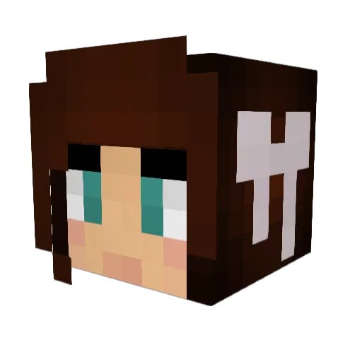 Picado12 Minecraft avatar head, 3D render
