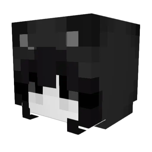 Pican Minecraft avatar head, 3D render
