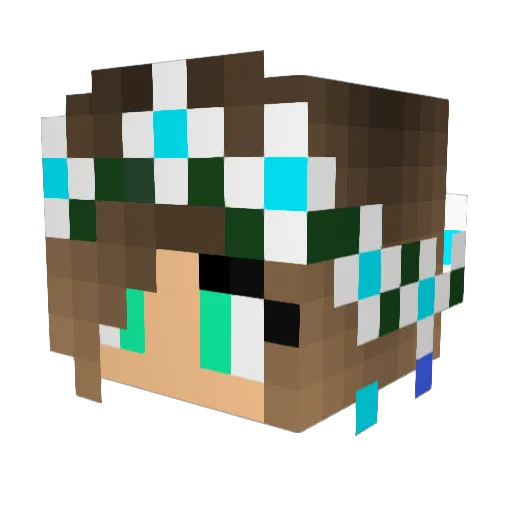 Picarasha Minecraft avatar head, 3D render