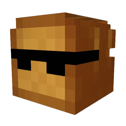 Picatoste_ Minecraft avatar head, 3D render
