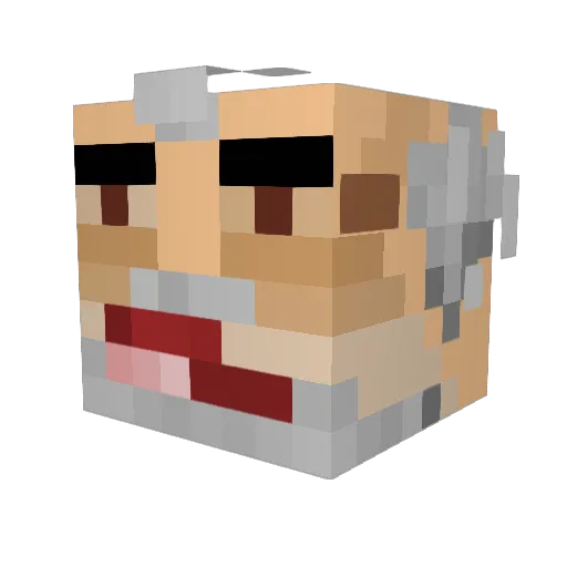 Picatostee Minecraft avatar head, 3D render