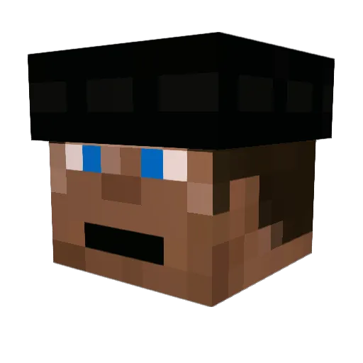 Picaus Minecraft avatar head, 3D render