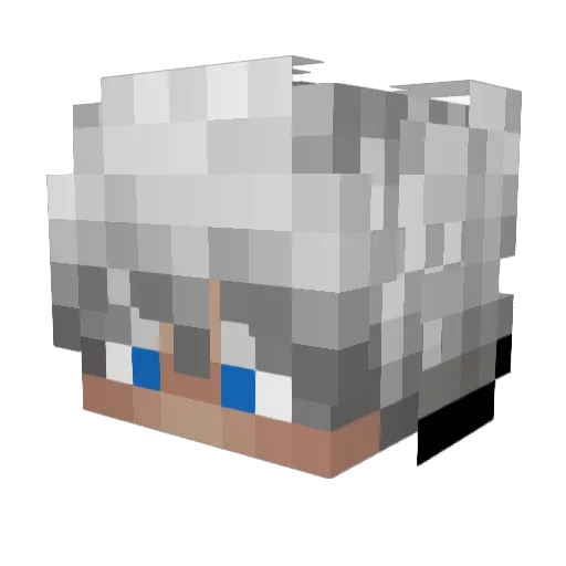 Piccaxe Minecraft avatar head, 3D render