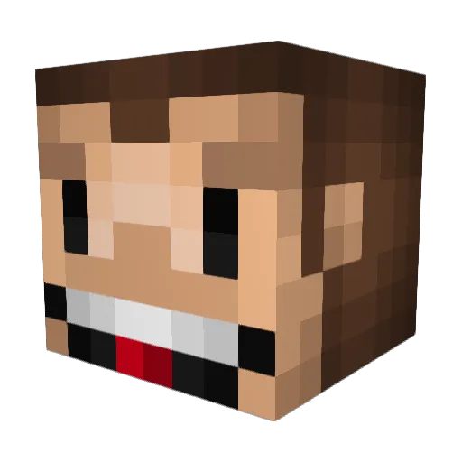 PiccaxeEventsDev Minecraft avatar head, 3D render