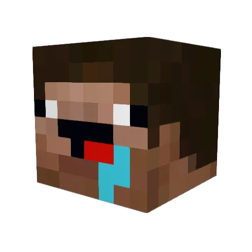 Pichachu8 Minecraft avatar head, 3D render
