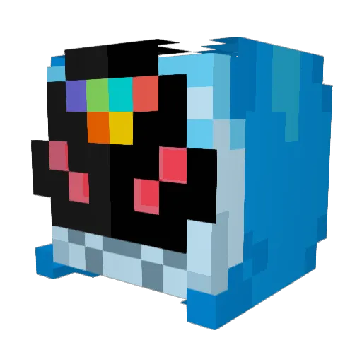PichuPittoo Minecraft avatar head, 3D render