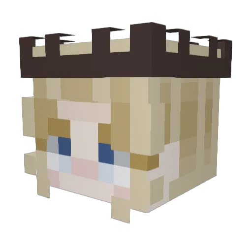 Pichu_18 Minecraft avatar head, 3D render