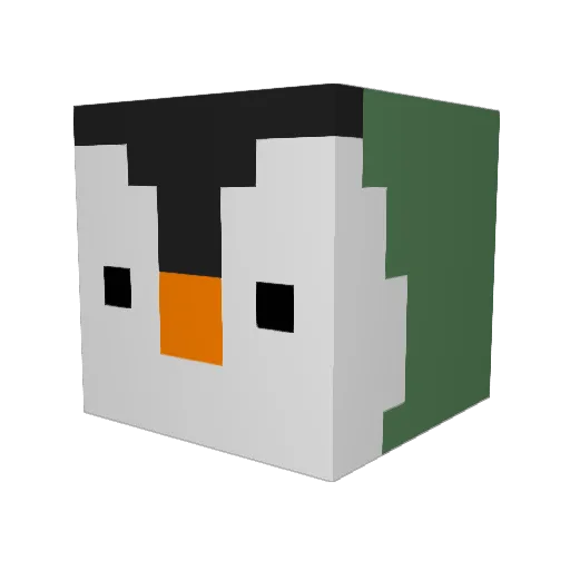 Pichugel Minecraft avatar head, 3D render