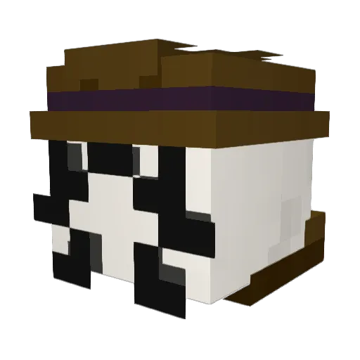 Pick03 Minecraft avatar head, 3D render