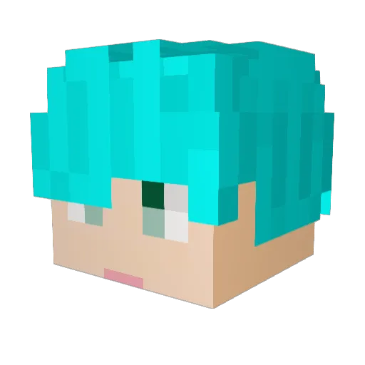 PickChang123 Minecraft avatar head, 3D render