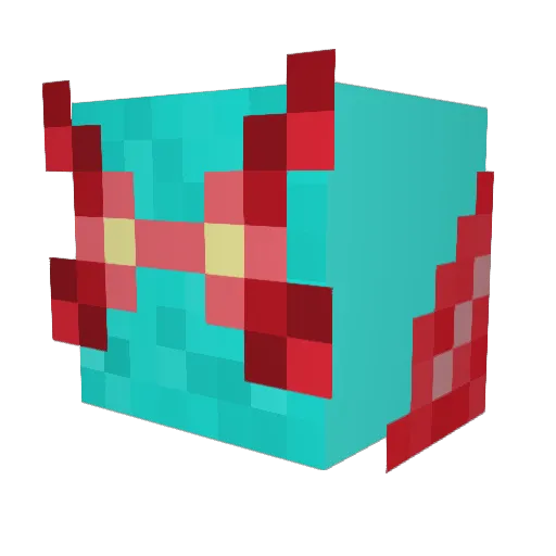 Pickeloe Minecraft avatar head, 3D render