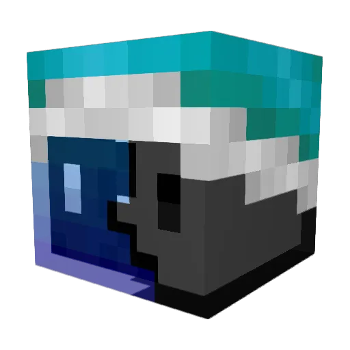 Pickeyson Minecraft avatar head, 3D render