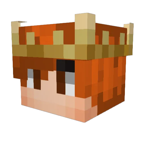 Pickist Minecraft avatar head, 3D render