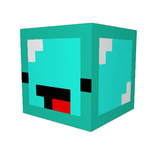 Pickl3dRadish Minecraft avatar head, 3D render