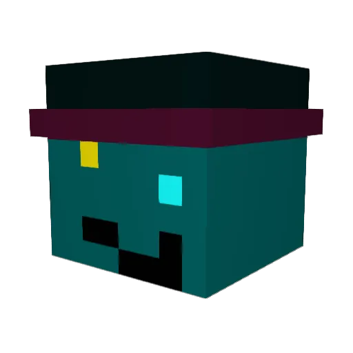 Pickle0_ Minecraft avatar head, 3D render