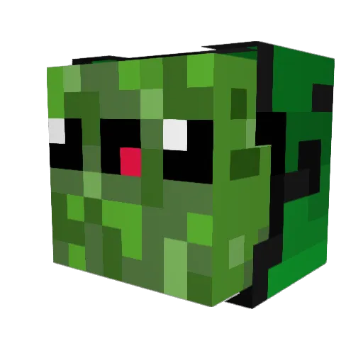PickleLIVE Minecraft avatar head, 3D render