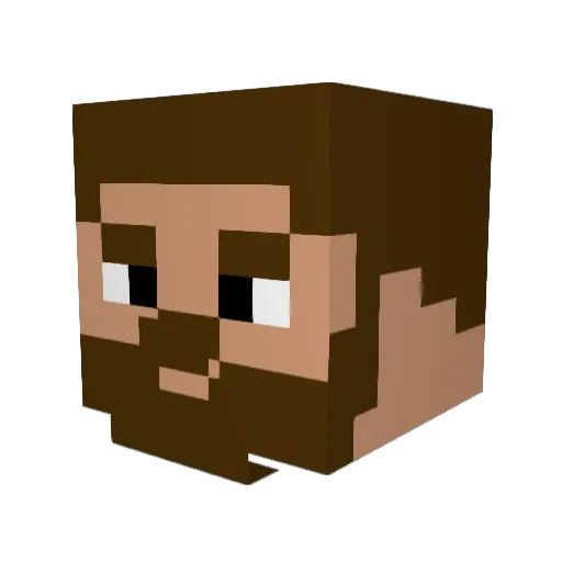 PickleMan3590 Minecraft avatar head, 3D render