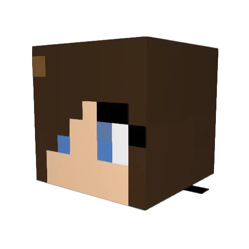 PickleMonstah Minecraft avatar head, 3D render