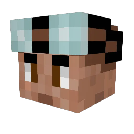 PicklePerson7 Minecraft avatar head, 3D render