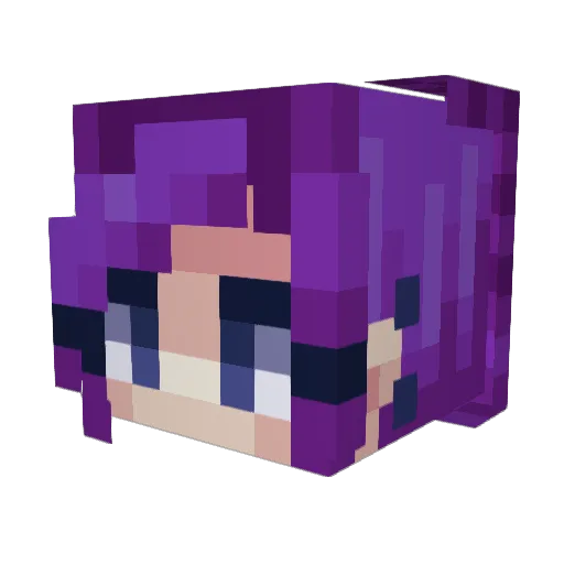 PickleRickRachie Minecraft avatar head, 3D render