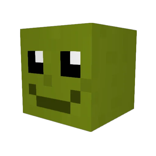 PickleSlug Minecraft avatar head, 3D render