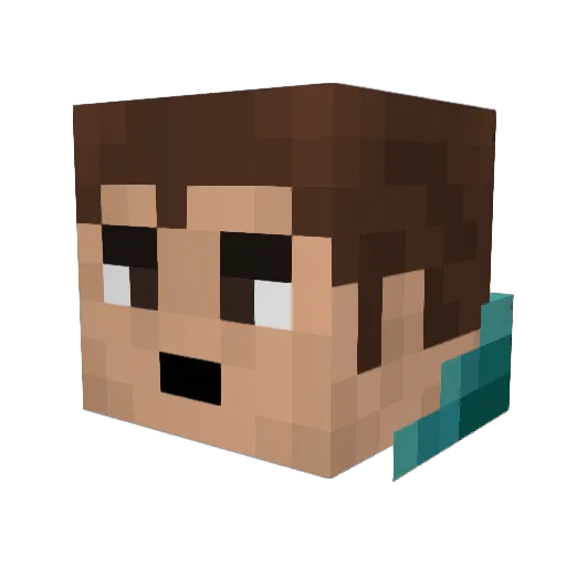 PickleTart Minecraft avatar head, 3D render