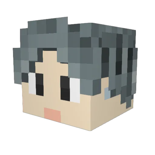Pickle_UE Minecraft avatar head, 3D render