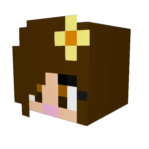 Picklechick87 Minecraft avatar head, 3D render