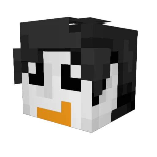 Picklecloud Minecraft avatar head, 3D render