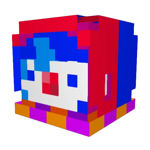 PickledAnarchy Minecraft avatar head, 3D render