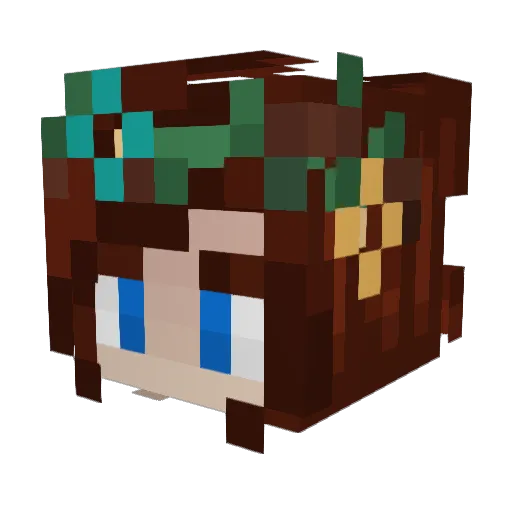 Pickled_Ally Minecraft avatar head, 3D render