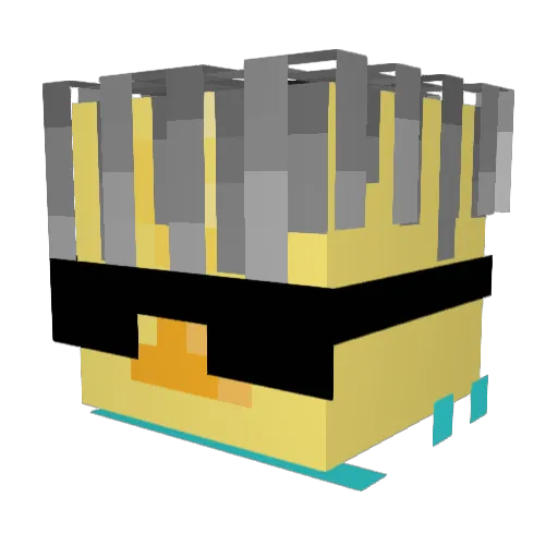 Picklelt Minecraft avatar head, 3D render
