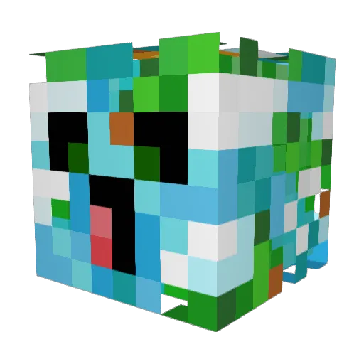 Pickles91234 Minecraft avatar head, 3D render