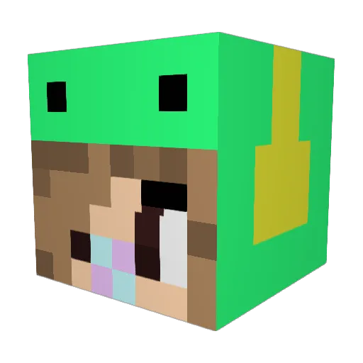 Pickles_34 Minecraft avatar head, 3D render