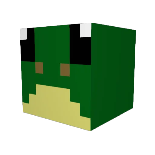 Pickles_ Minecraft avatar head, 3D render