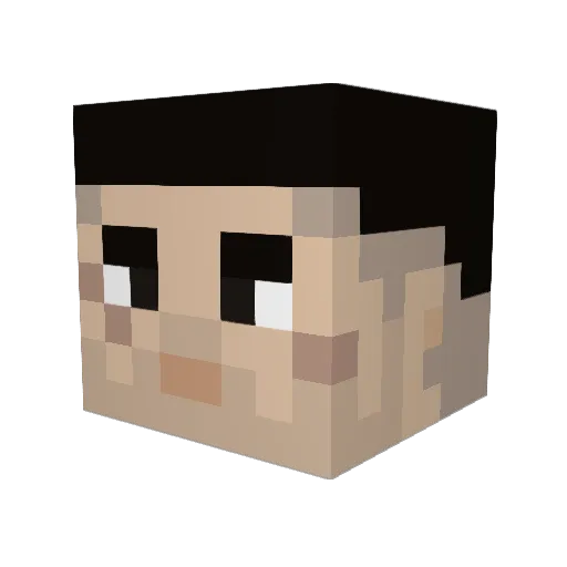 Picklesnipez Minecraft avatar head, 3D render