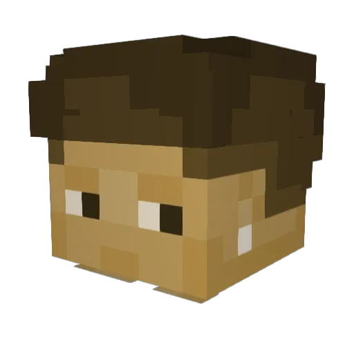 Picklxz Minecraft avatar head, 3D render