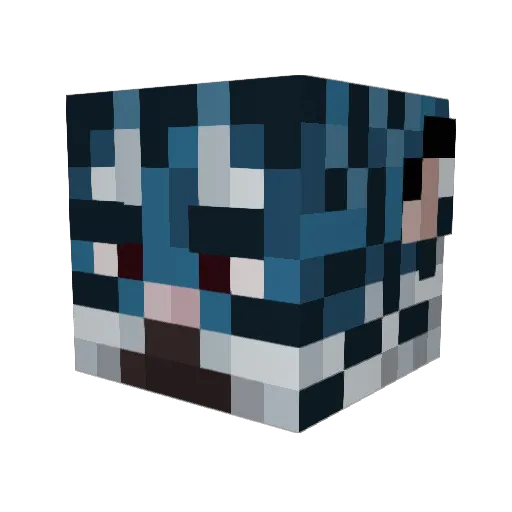 PicknApier Minecraft avatar head, 3D render