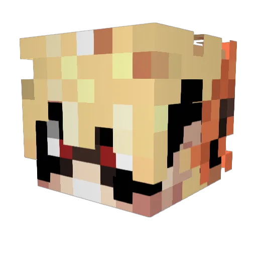 PicnicParmesan Minecraft avatar head, 3D render