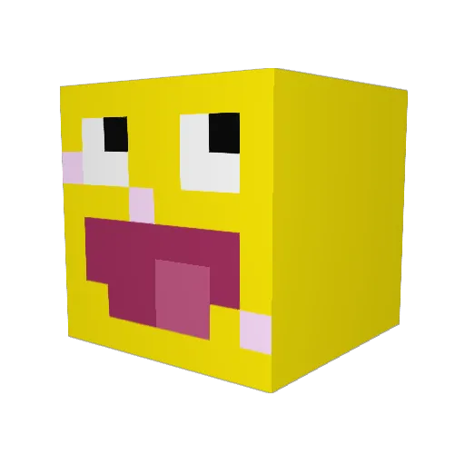Pico35 Minecraft avatar head, 3D render